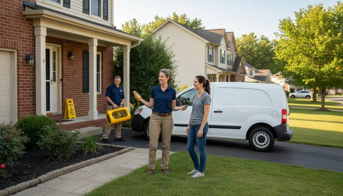 Residential water damage restoration in Kewanee, IL